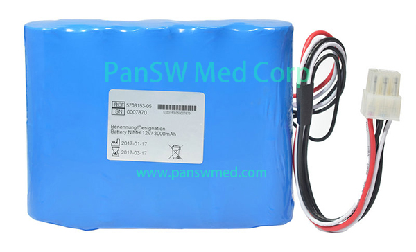 Compatible Ni-MH Battery for Dräger Carina NIV Ventilator – 5703153-05, 12V 2500mAh image 1
