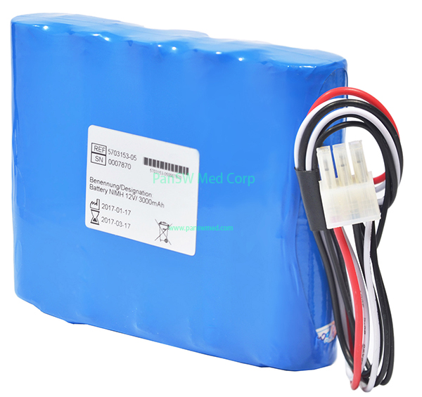 Compatible Ni-MH Battery for Dräger Carina NIV Ventilator – 5703153-05, 12V 2500mAh image 3