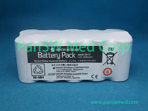 Replacement 12V 3000mAh Ni-MH battery for compatible Nihon Kohden