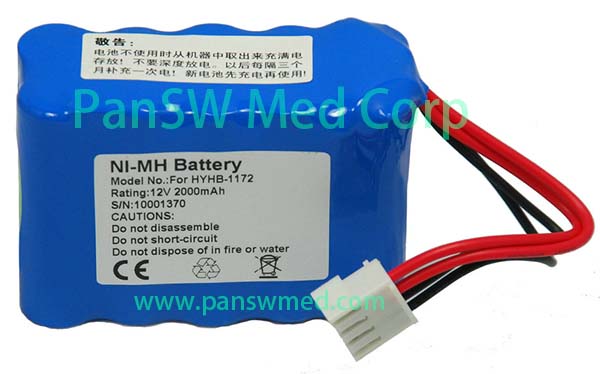 Replacement Battery for Eton HYHB-1172 / ECG-1A ECG Machine