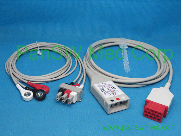 BIONET one piece three lead ECG cable and leadwire