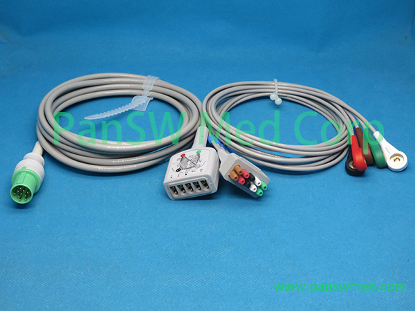 Compatible GE Hellige SCP 851 SCP 852 SCP 844 SCS 804 ECG Cable – PanswMed
