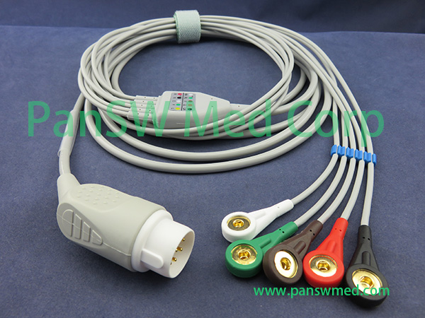 Compatible Philips 43100A 43110M 43120A ECG Cable – PanswMed