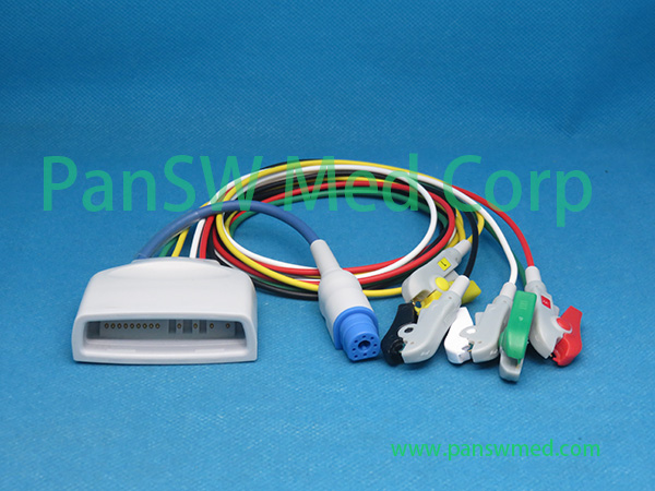 Compatible Philips Intellivue MX 40 Patient Cable 5leads IEC Spo 2 Tele – PanswMed