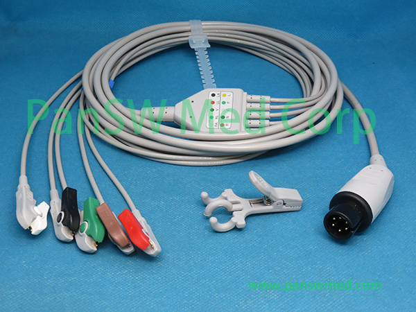 Compatible Spacelabs 90470 ECG Cable AHA Clip 5 – PanswMed