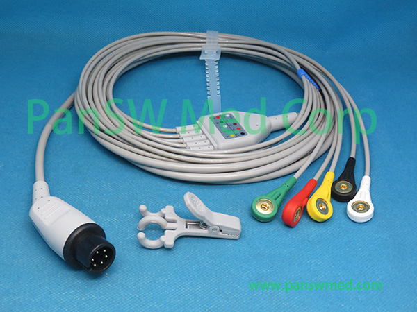 Compatible Spacelabs 90470 ECG Cable IEC Snap 5 – PanswMed