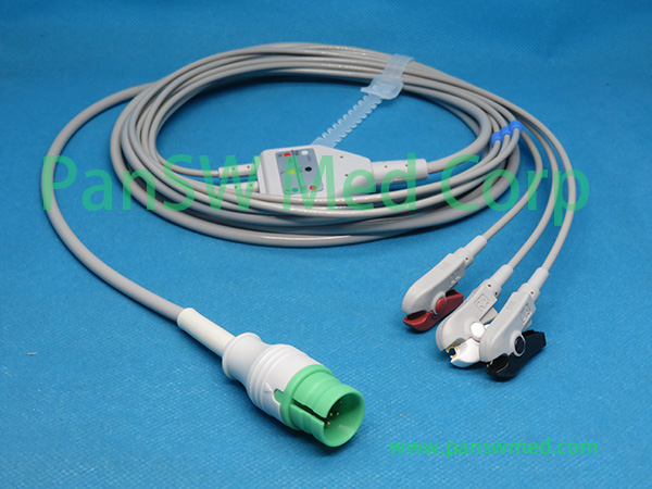 Compatible Mediana D 500 ECG Cable 3leads AHA Clip – PanswMed