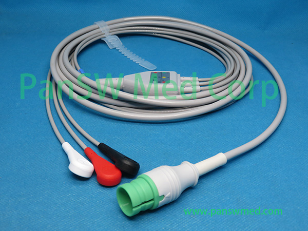 Compatible Mediana D 500 ECG Cable 3leads AHA Snap – PanswMed