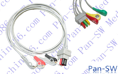 Datex-Ohmeda three lead ECG leadwire