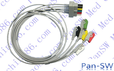 Datex Ohmeda 5 leads ECG leadwires set