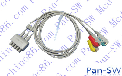 GE Marquette 3 leads leadwire set