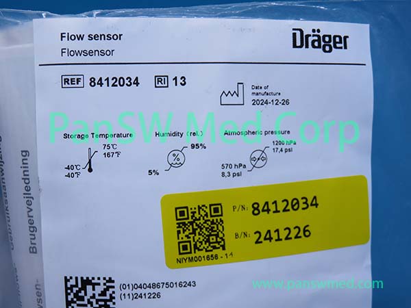 Original Drager 8412034 Flow Sensor