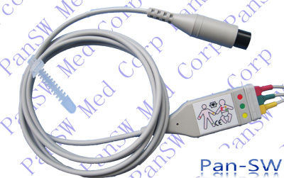 6 Pins To Hp Philips Type Ecg Trunk Cable – Pan-SW Med