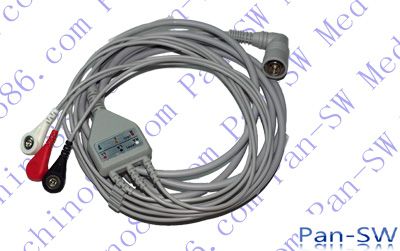 Colin One Piece Three Leads ECG Cable With Leadwire – PanswMed