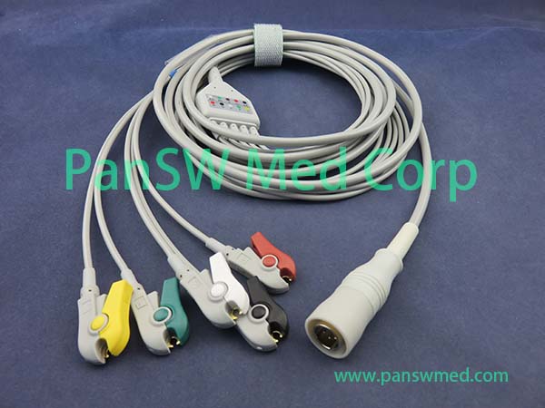 Colin One Piece Three Leads ECG Cable With Leadwire - PanswMed