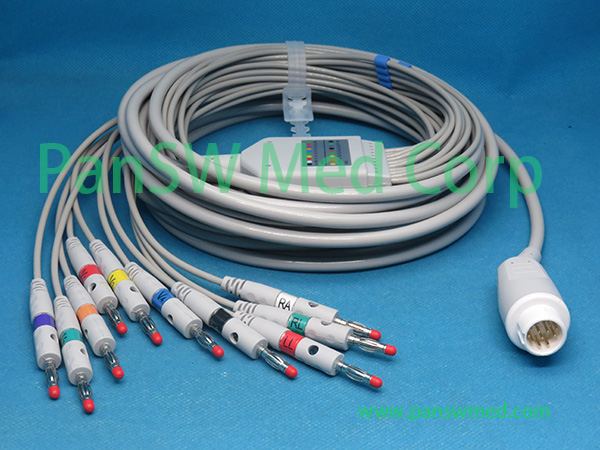 Compatible Philips M1663A M1949A Integrated ECG Cable Banana - PanswMed