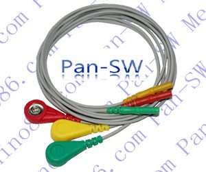 DIN Three Lead ECG Leadwire – PanswMed