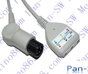 DIN Three Lead ECG Trunk Cable – PanswMed