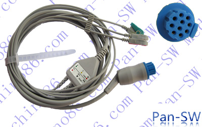 Datex Ohmeda One Piece Three Lead ECG Cable With Leadwire – PanswMed