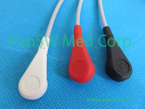 ECG Cable 3leads AHA Snap – PanswMed