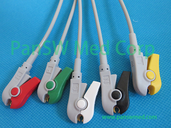 Compatible Hellige 5-lead ECG trunk cable