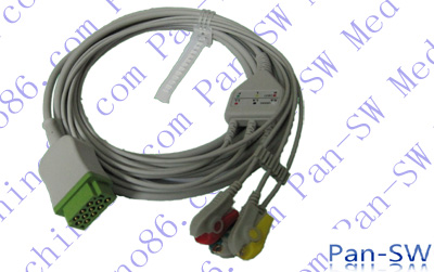 GE Marquette One Piece ECG Cable With Leadwire – PanswMed