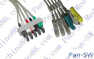 HP AA Five Lead Patient Monitor Leadwire (2) - PanswMed