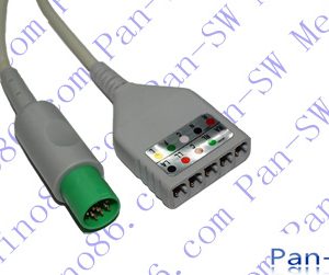 Compatible Hellige 5-lead ECG trunk cable