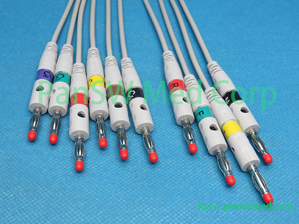Compatible Fukuda Denshi 10-Lead / 12-Lead EKG Cable connector view