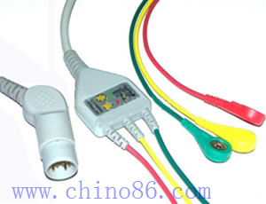 MENNEN One Piece Three Lead ECG Cable With Leadwire - PanswMed