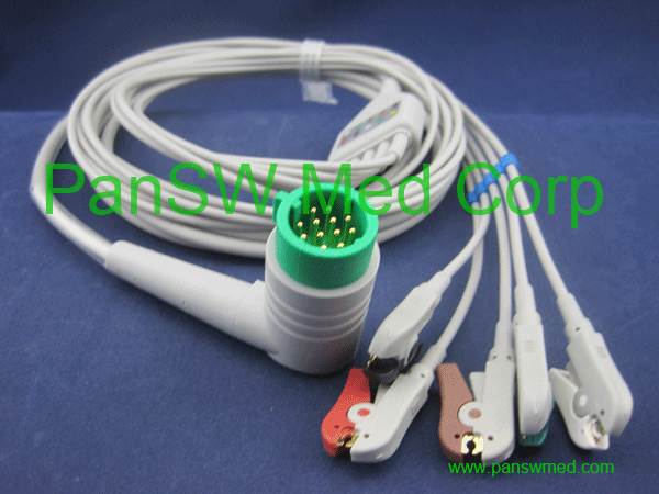Compatible Medtronic Physio Control ECG cable 11110-000029; 11110-000066