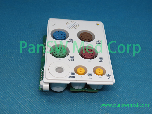 Mindray T1 system block parameter front panel port layout view