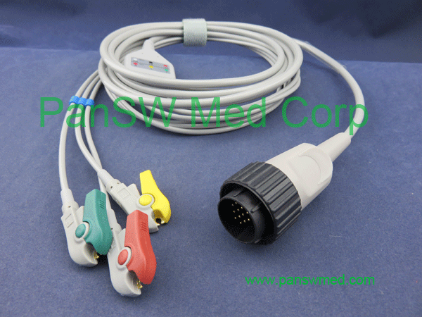 NEC ECG Cable 3 Leads IEC Clip - PanswMed