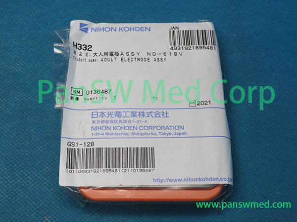 Original Nihon Kohden ND-618V Adult Electrode Assembly Front View
