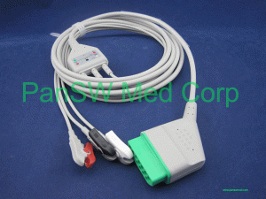 Nihon Kohden ECG Cable 3 Leads AHA Clip2 - PanswMed