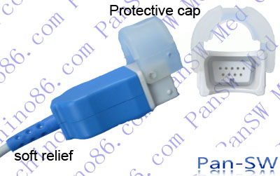 Compatible Nihon Kohden JL-900P SpO₂ Extension Cable - Nihon Kohden JL 900P SpO₂ cable connector