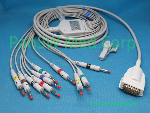Compatible Burdick Quinton Eclipse ECG / EKG Cable