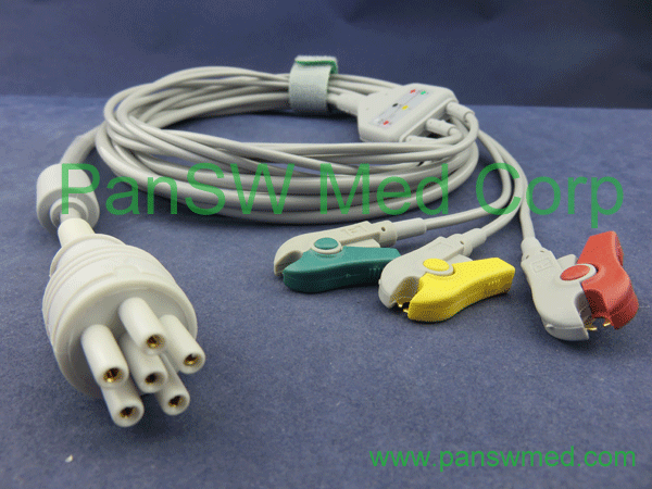 Colin ECG Cable 3 Leads IEC Clip – PanswMed