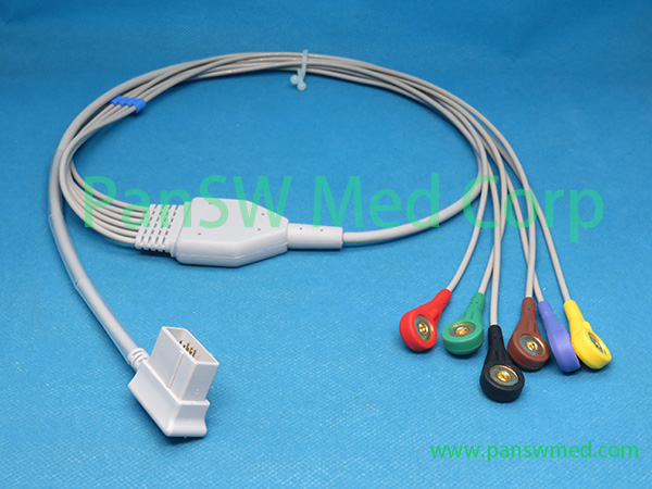 Compatible 6 Leads ECG Leads For Medtronic Physio Control Spacelabs1 - PanswMed