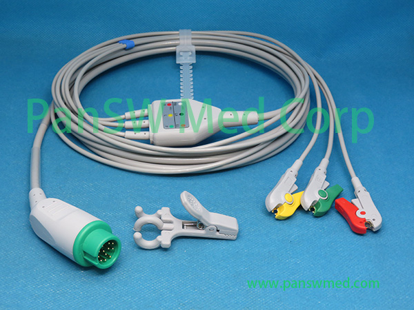 Compatible Biocare IM 8 IM 12 IM 15 ECG Cables 3leads IEC Clip – PanswMed