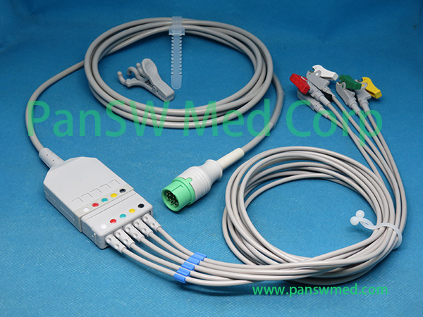 Compatible Biolight M 10 M 12 Patient Monitor ECG Trunk 5leads IEC grabber – PanswMed