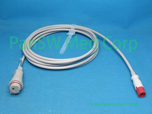 Compatible Biolight P18 P22 Patient Monitor IBP Cable BD Panswmed