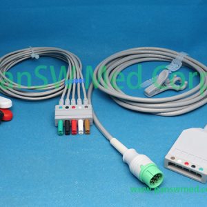 Compatible Biolight Anyview S 10 S 12 Compact Patient Monitor ECG Trunk 5leads AHA Snap – PanswMed