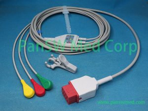 Compatible Bionet BM 5 ECG Cable 3leads IEC Snap – PanswMed