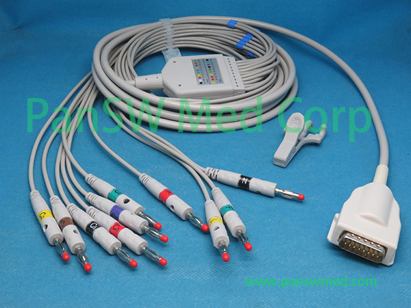 Compatible Burdick Quinton Eclipse 400 800 ECG Cable