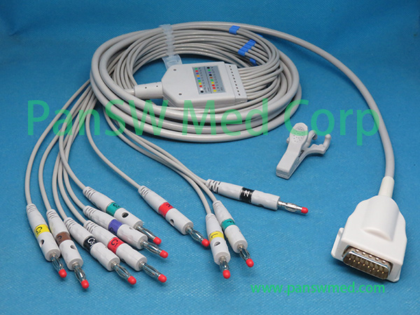 Compatible Burdick Quinton ATRIA PLUS Burdick 8500 ECG Cable