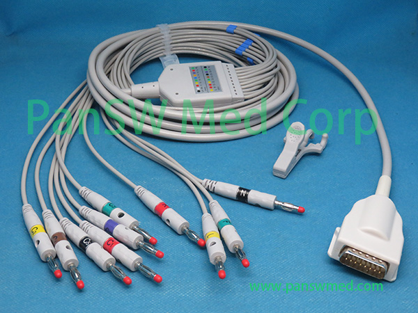 Compatible Burdick Quinton Eclipse Plus Eclipse LE ECG Cable
