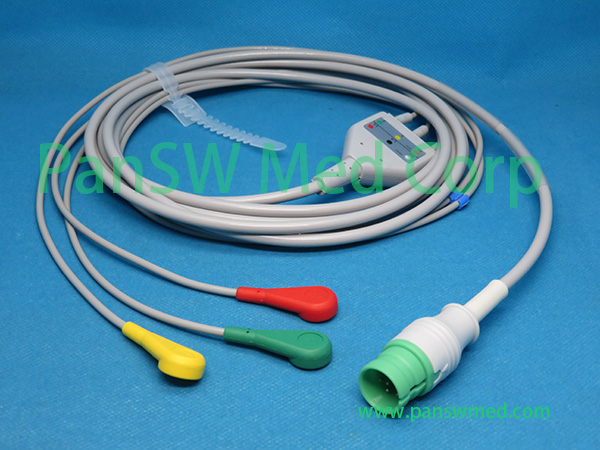 Compatible CU Medical ECG Cable IEC Snap 3leads – PanswMed