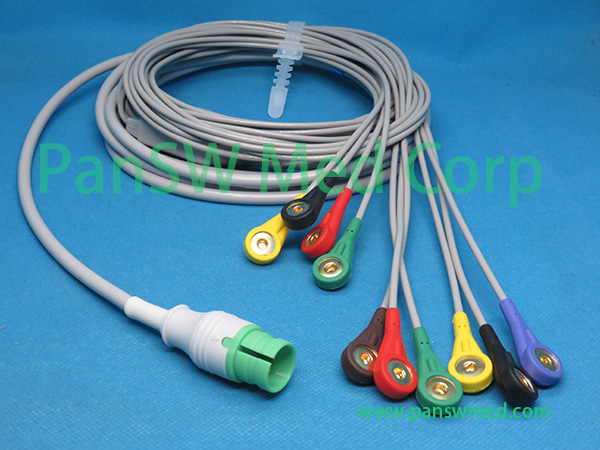 Compatible CU Medical 10-Lead ECG Cable