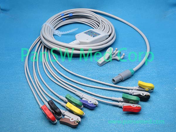 Compatible Canon Fysicon QMAPP Angiography 10-Lead ECG Cable